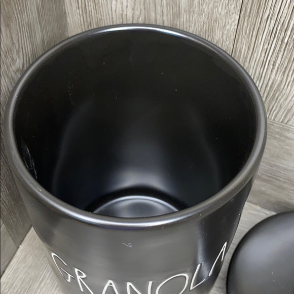 Rae Dunn GRANOLA loop lid canister NEW! black LL - Picture 4 of 5